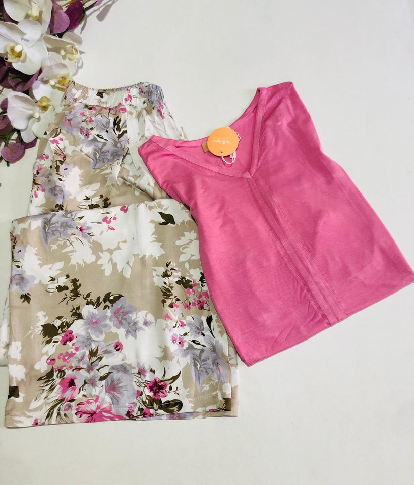 Pyjama Femme Rose Miss – Élégance Florale & Détente Assurée