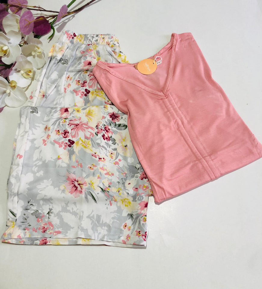 Pyjama Femme Rose Miss – Élégance Florale & Détente Assurée